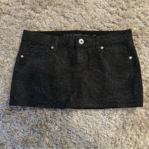 Guess Jeans Mini Skirt Black and Silver